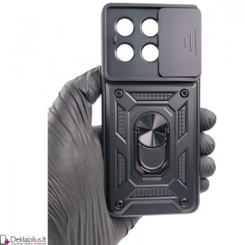 5in1 smūgiams atsparus dėklas su žiedu ir kameros apsauga (Xiaomi Poco X6 Pro 5G)